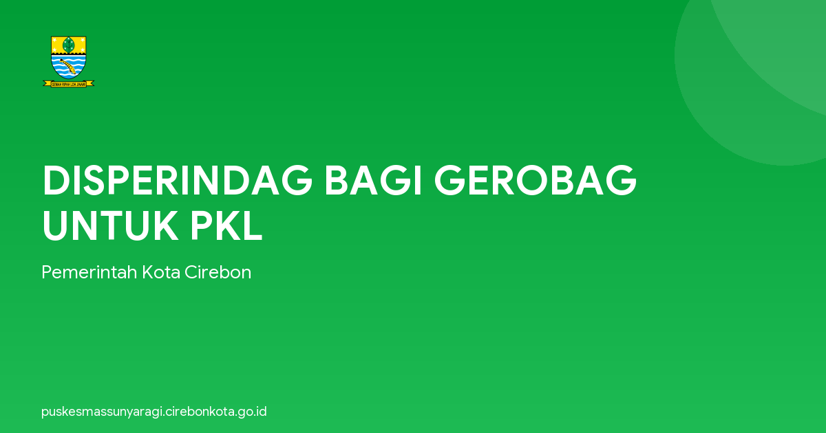 DISPERINDAG BAGI GEROBAG UNTUK PKL