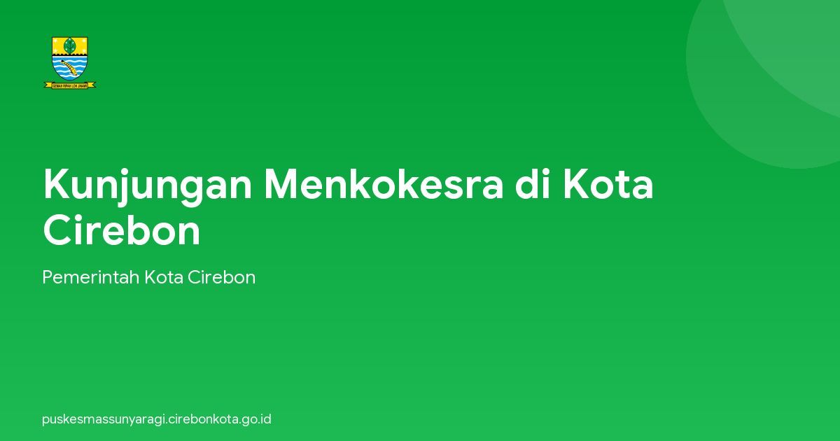 Kunjungan Menkokesra di Kota Cirebon