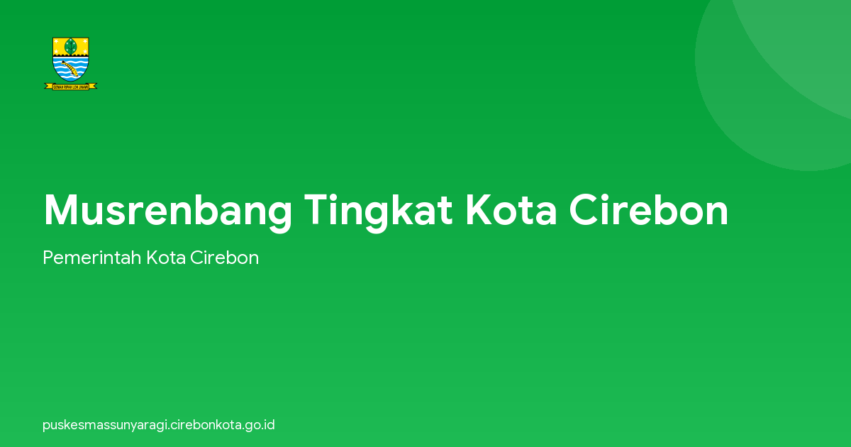 Musrenbang Tingkat Kota Cirebon