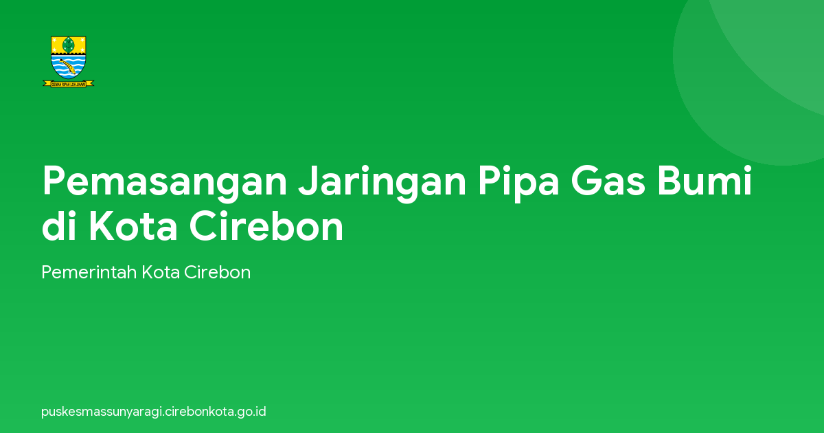 Pemasangan Jaringan Pipa Gas Bumi di Kota Cirebon