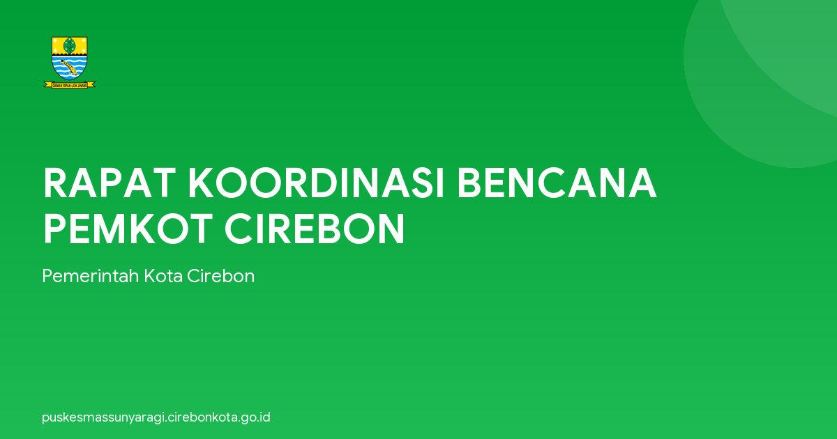 RAPAT KOORDINASI BENCANA PEMKOT CIREBON