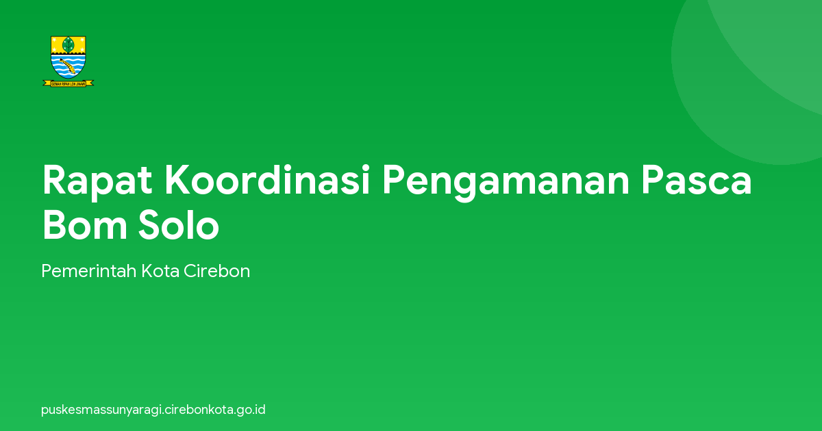 Rapat Koordinasi Pengamanan Pasca Bom Solo