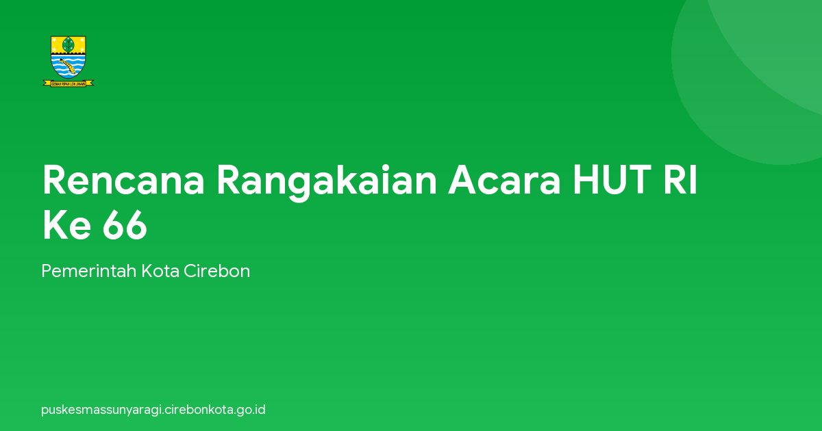 Rencana Rangakaian Acara HUT RI Ke 66