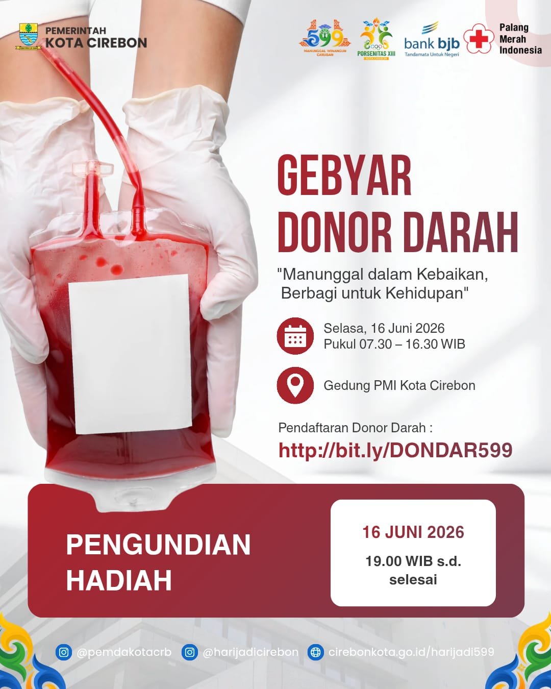 Gebyar Donor Darah di Gedung PMI Kota Cirebon