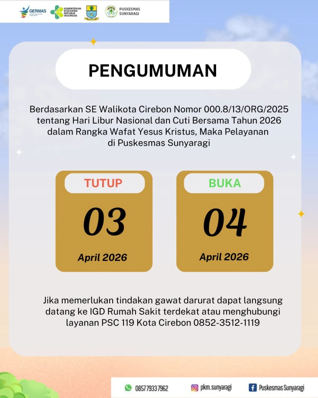 Pengumuman Libur