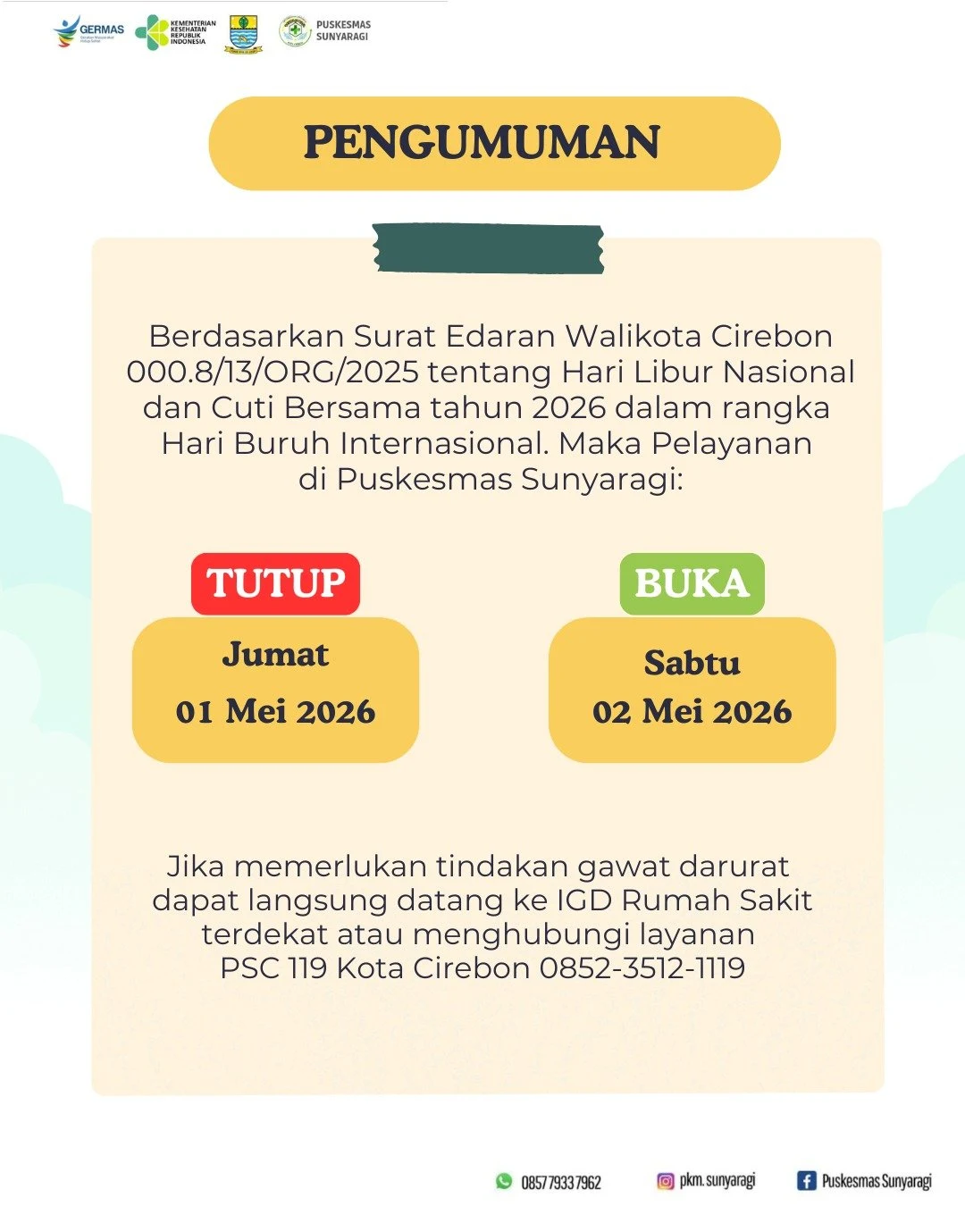 Pengumuman Libur