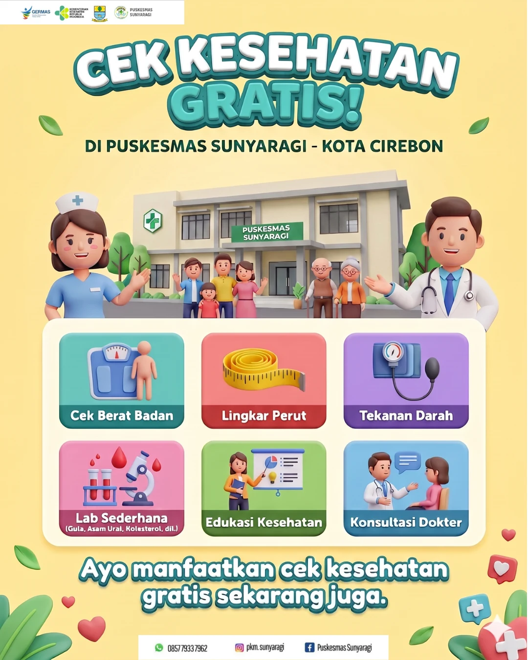 Cek Kesehatan Gratis di Puskesmas Sunyaragi