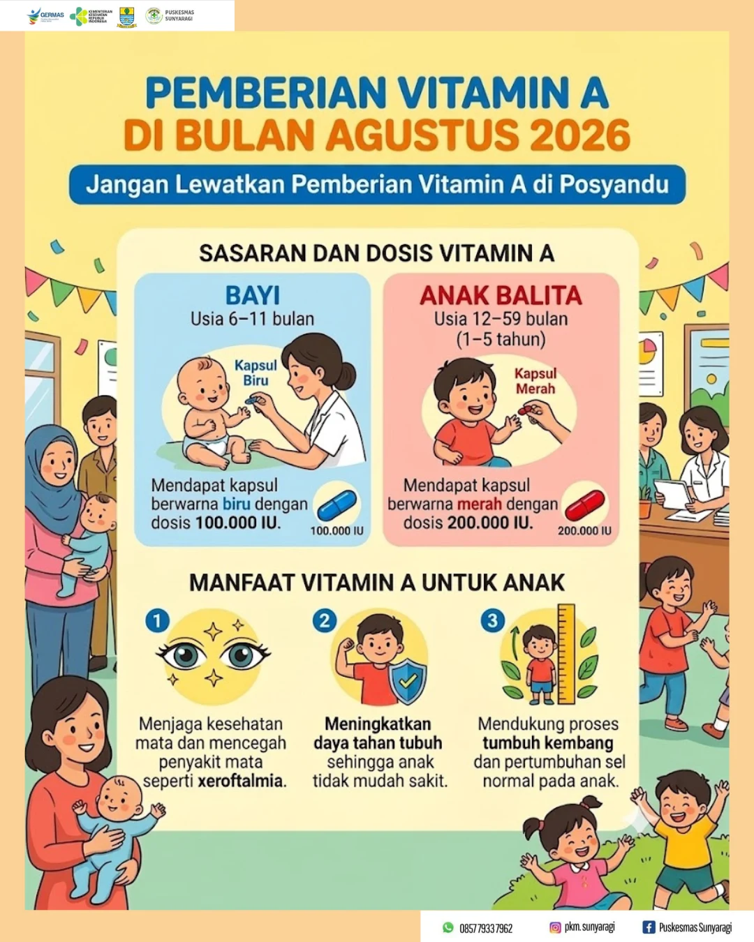 Pemberian Vitamin A di Posyandu Bulan Agustus 2026