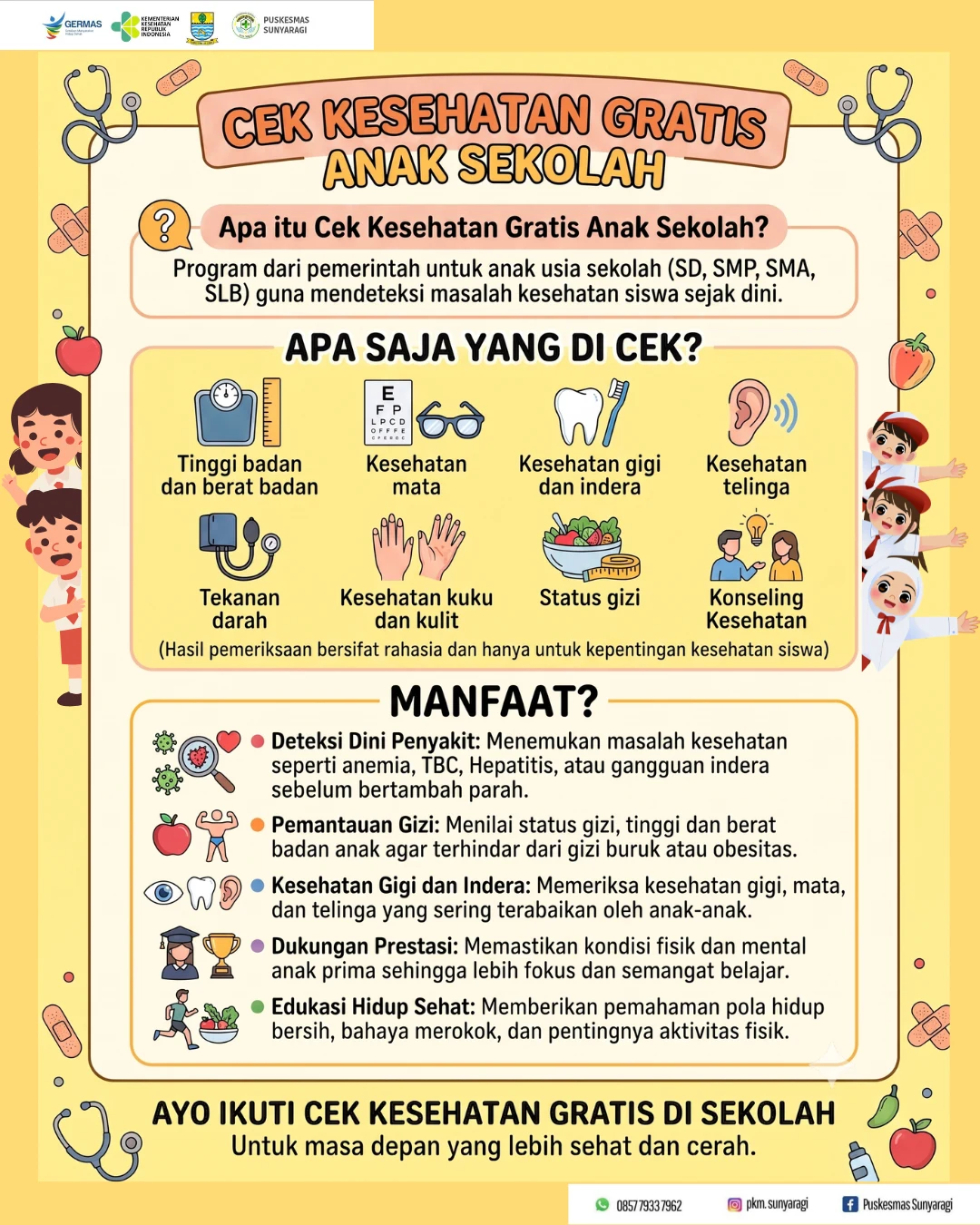 Manfaat CKG (Cek Kesehatan Gratis) Anak Sekolah